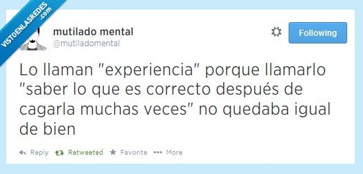 experiencia,diccionario,piedra,vida,saber,correcto,cagar,veces,mal,aprender