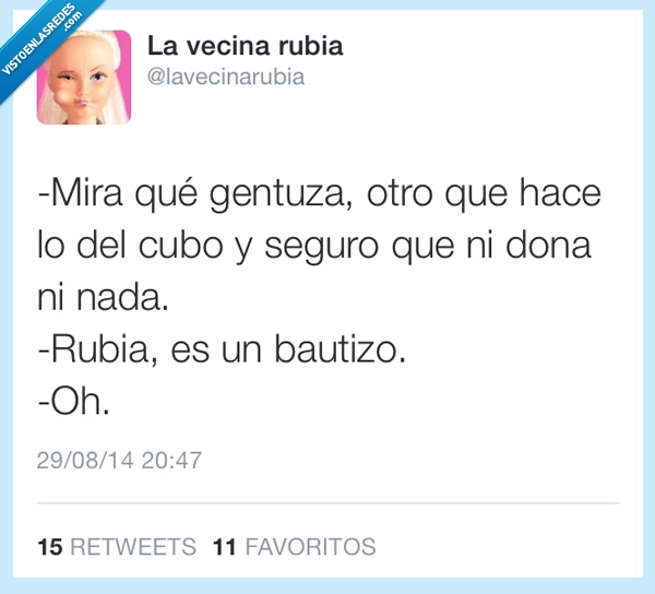 cubo,modas,humor absurdo,rubias,ice bucket challenge,bautizo,donar