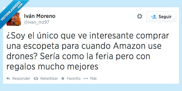 paquete,premio,regalo,mejor,feria,piñata,disparar,twitter,amazon,drones,envio,enviar,teledirigido,dirigir