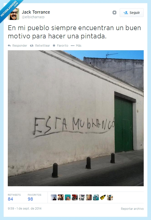 blanco,pared,pueblo,graffiti,esta mu blanco,pintar