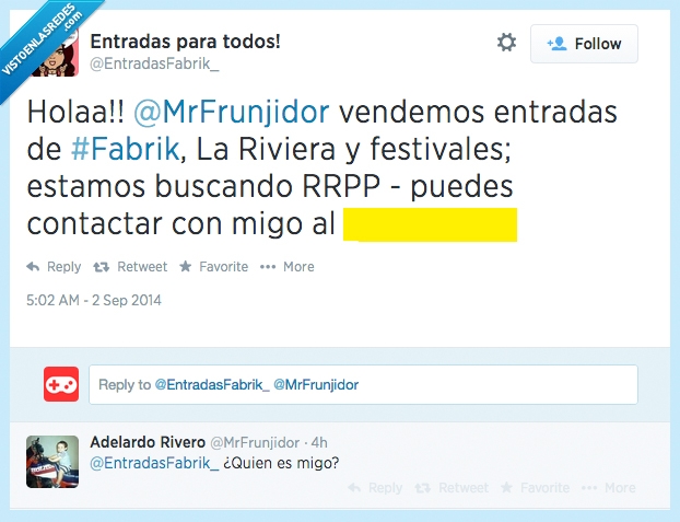 Twitter,Fabrik,Madrid,RRPP,Inteligencia,Drogas,Migo,conmigo,telefono