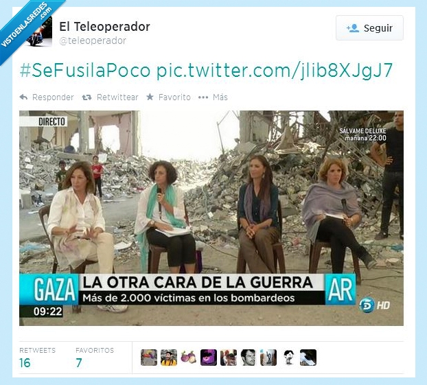 ar,gaza,vomitivo,directo,franja,ana rosa quintana,enviada,especial,verguenza