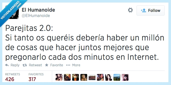 amor,2.0,twitter,postureo,millon,publicar,internet,redes sociales,pesados
