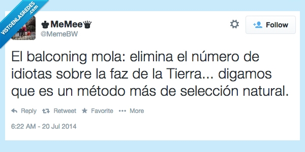 natural,darwing,tonto,balconing,verano,selección,tweet