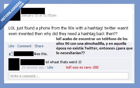 almohadilla,noventa,movil,telefono,hashtag,twitter,raro,tonto,tonta,crio,cria