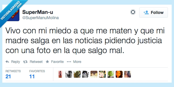 vivir con miedo,aseisnato,justicia,madre,foto mala