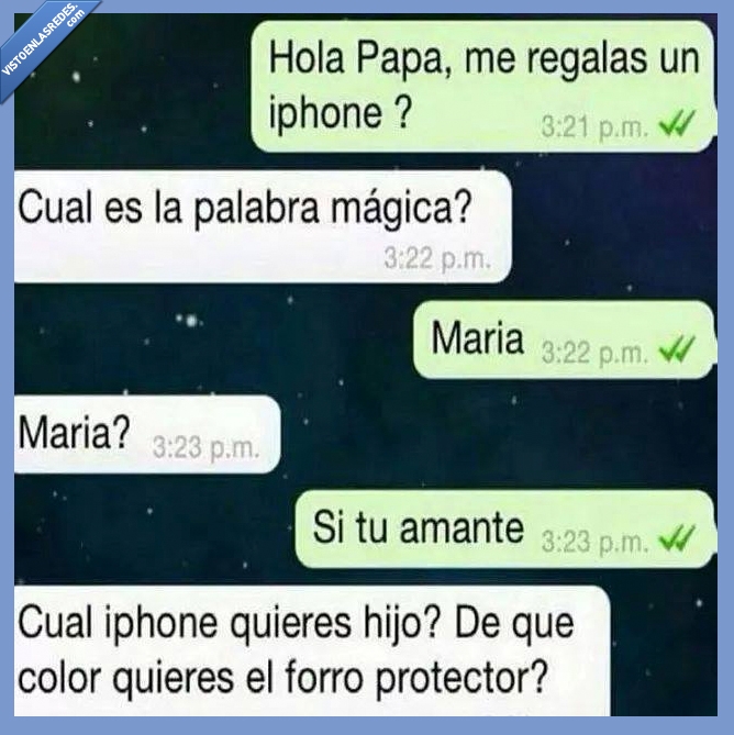 iphone,hijo,maría es hombre,amante,padre