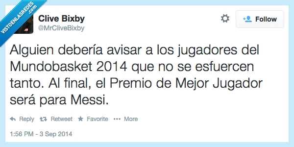 messi,mejor jugador,mvp,mundial de baloncesto,mundobasket,españa,fiba,fifa