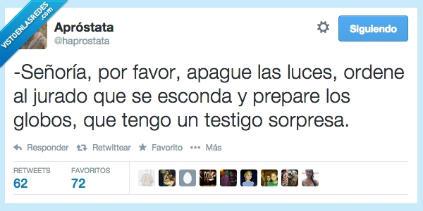 festejar,juez,sorpresa,jurado,testigo
