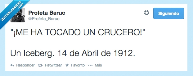 titanic,crucero,twitter,tocado,tocar,sorteo,hundir,iceberg