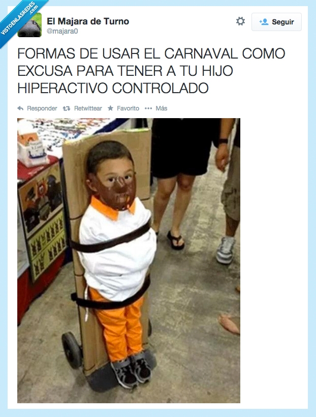 bozar,niño,hiperactivo,hijo,carnaval,Hannibal,lecter,el silencio de los corderos,clarisse,parar