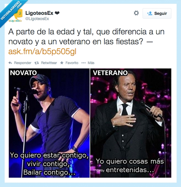 Novatos,Veteranos,Ligoteos,julio iglesias,enrique iglesias,contigo,selectivo,entretenido,poeta