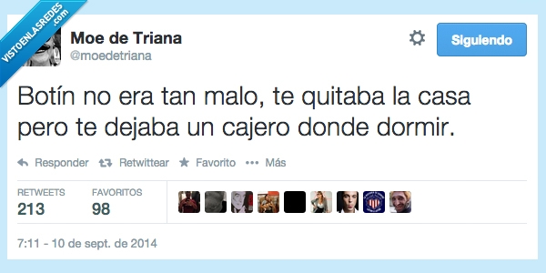 casa,cajero,dormir,botin,quitar,dinero,banco,emilio botin