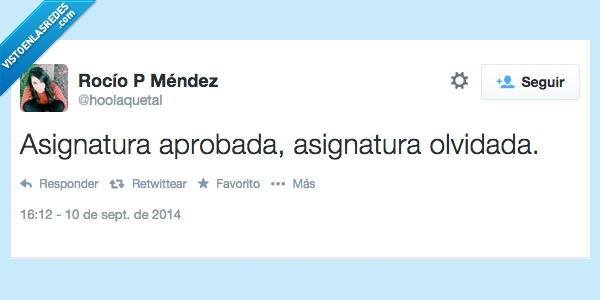 aprobar,colegio,universidad,materia,asignatura,olvidar,Twitter