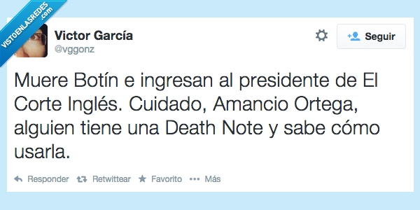 el corte ingles,botin,death note,amancio ortega