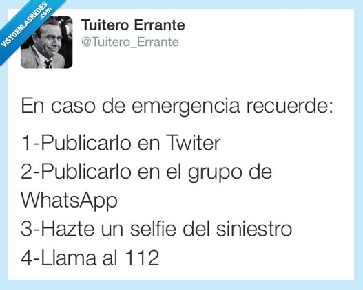 whatsapp,publicar,twitter,selfie,siniestro,112