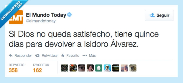 isidoro alvarez,satisfecho,el corte inglés,actualidad,dios,muerte