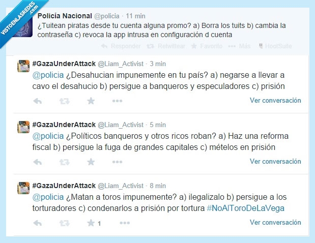 fraude,banqueros,ricos,toros,desahucios,respuesta,twitter,policia