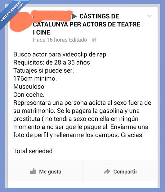 profesionalidad,seriedad,wtf,cásting,descripción