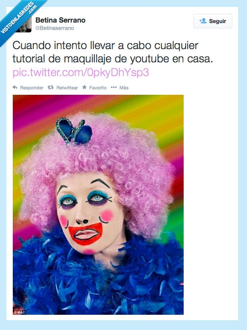 humiliación,youtube,tutorial,maquillaje,fail,payaso