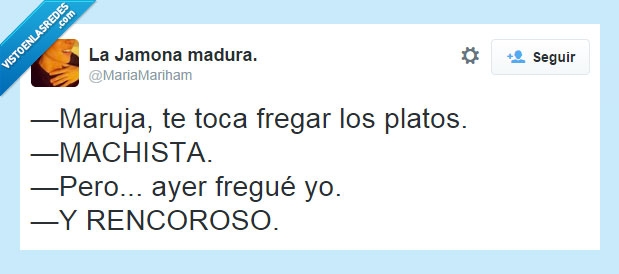 machismo,fregar,platos,rencoroso
