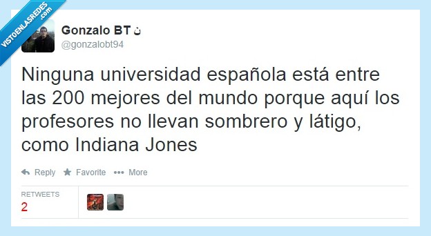 Estudios,España,Indiana Jones,Univesidades,Top 200,USA
