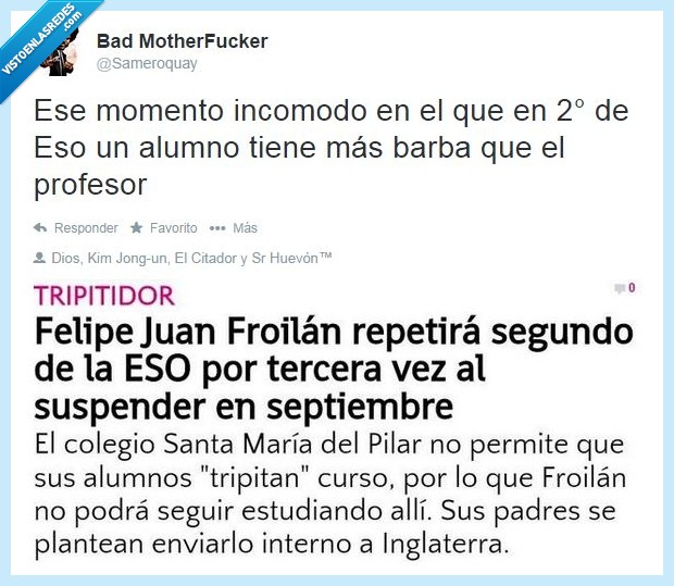 Froilán,inútil,escuela,ESO,tolái