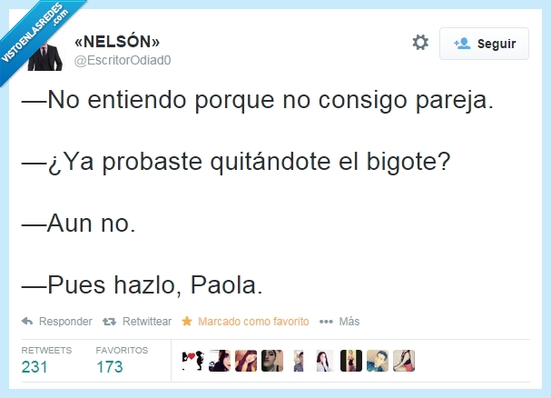 bigote,ligar,pareja,consejo,Paola,pinchar