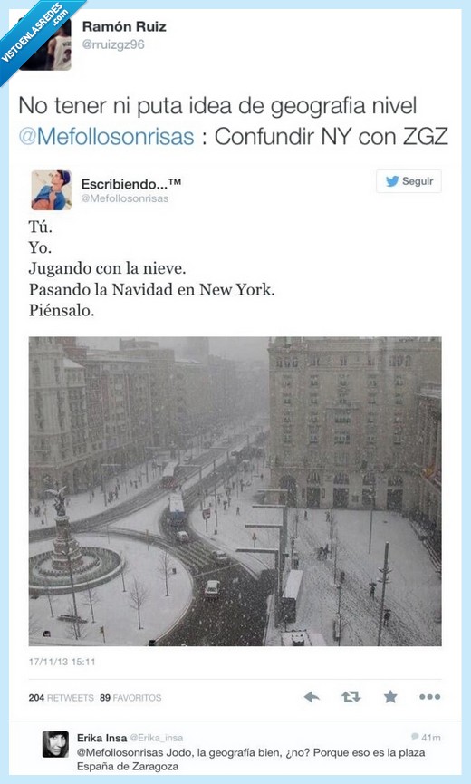 nieve,invierno,nueva york,zaragoza,ny,plaza,españa,listo,inculto,Tonto