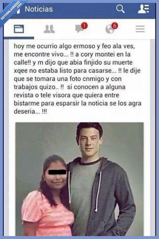 ortografía impecable,muerto,cory monteith,glee,tele,foto,entrevista,wtf
