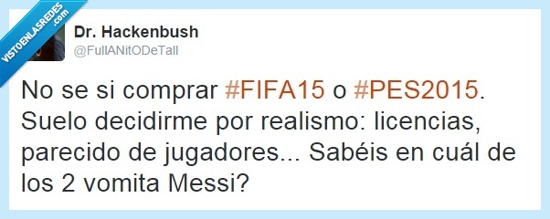 pes,messi,videojuego,EA sports...potagame,fifa,vomitar,realismo,retropotabilidad