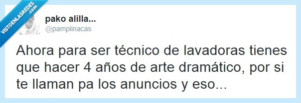llamar,arte dramatico,actor,actores,lavadoras,técnico,anuncios