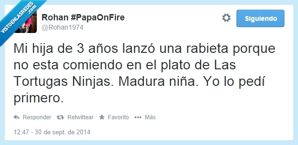 twitter,madurez,tortugas ninja,rabietas,comidas,platos