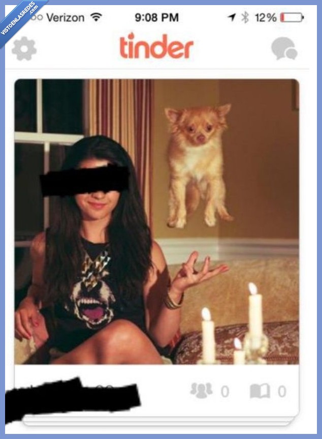 cita,presentacion,tinder,perro,volar,flotar,poder,bruja,chica