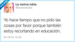 Enlace a Los recortes me han llegado por @lavecinarubia