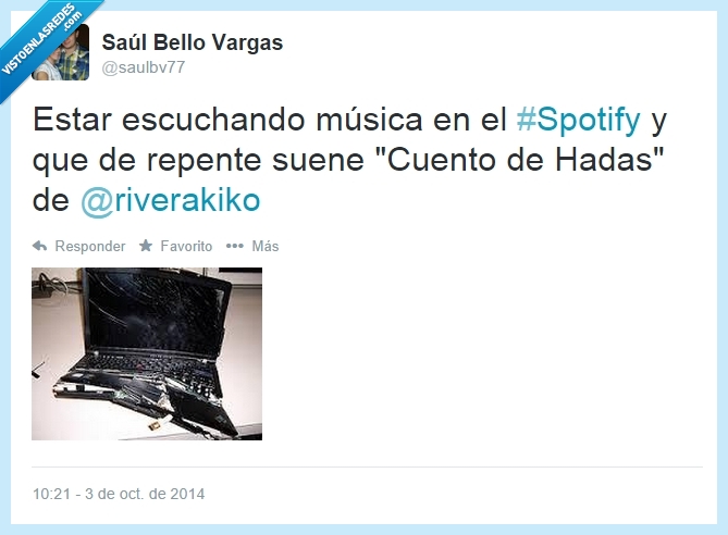 Kiko,Rivera,spotify,musica,romper,ordenador,destrozo,oir