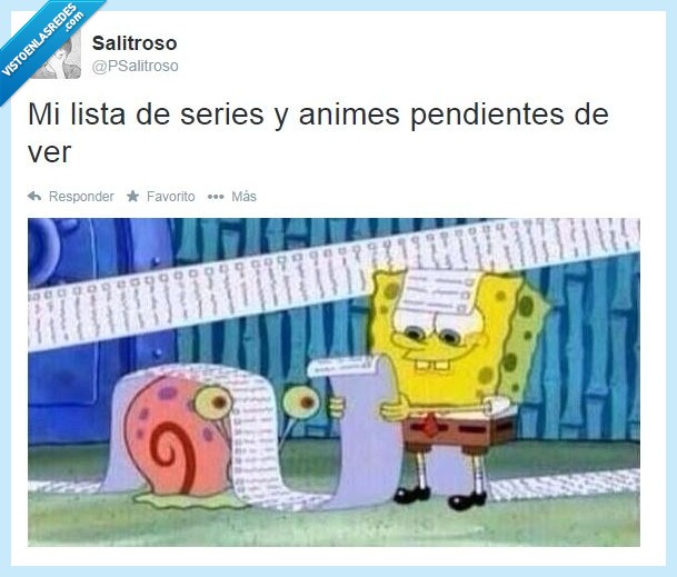 psalitroso,series,pendientes,animes,mirar,lista,bob esponja