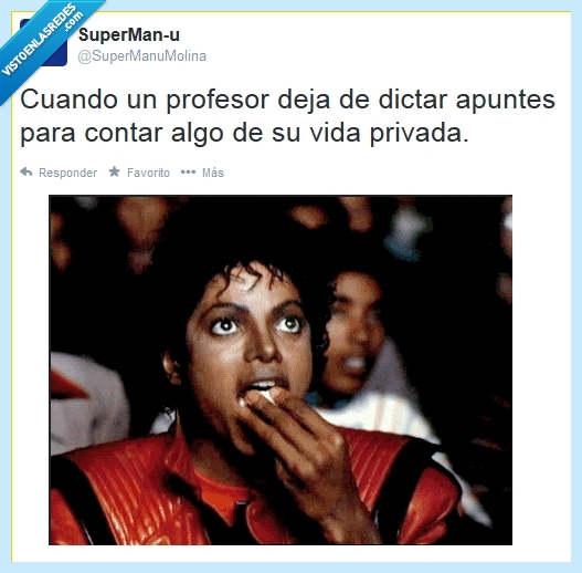 michael jackson,palomitas,rey del pop-corn,profesores,apuntes,anécdotas,escuchar,oir,vida personal