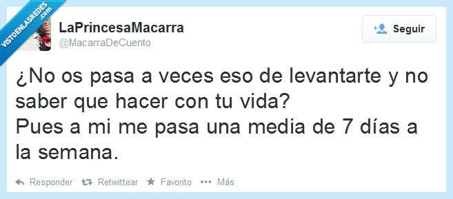 media,despertarse,Aburrida,sin nada que hacer,vida,7 días
