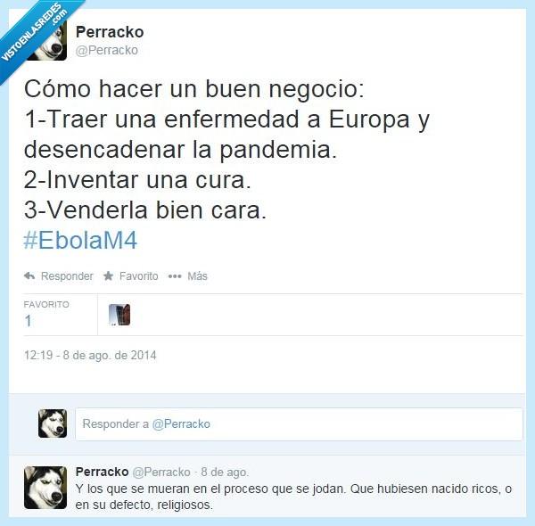 ébola,enfermedad,negocio,gobierno,iglesia,twitter