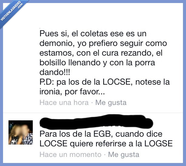 coletas,locse,logse,ironia,EGB,listo,tonto,goyo jimenez,gimenez