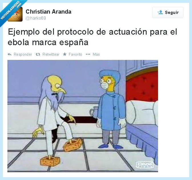 burns,simpson,twitter,tamos locos,ay que corcho con el tio paco,ebola,loco,locura,germenes,las vegas