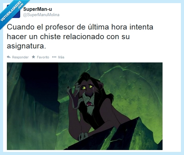 el rey león,scar,profesore,última hora,chiste,asignatura