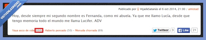 ADV,Lucifer,666,satanas,numero,satanico,lucia fernanda