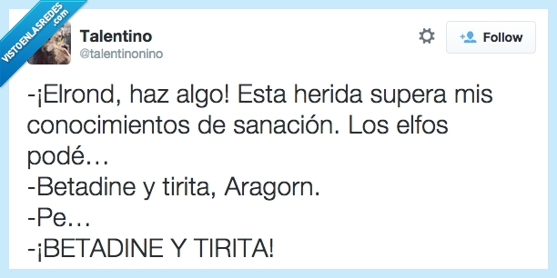 elrond,poder,curacion,sanacion,tirita,betadine,el señor de los anillos,elfo