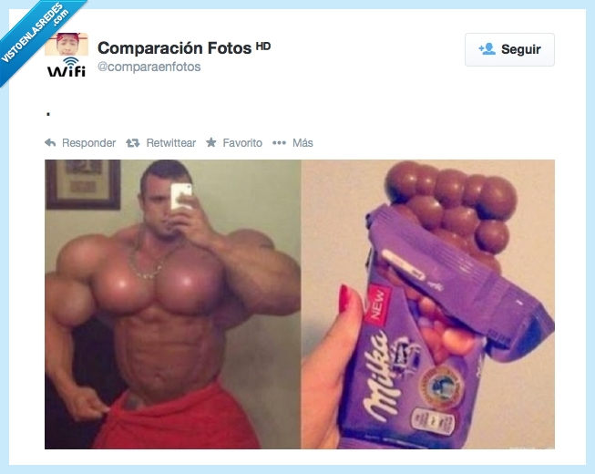 cuadrado,pincharse,músculos,globo,croissant,parecidos,chocolate,milka