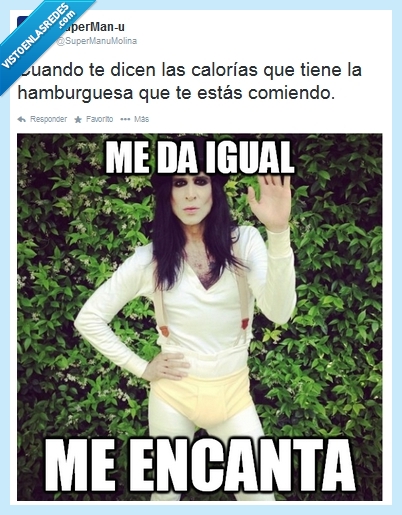 hamburguesa,mario vaquerizo,canción,me da igual me encanta,calorías