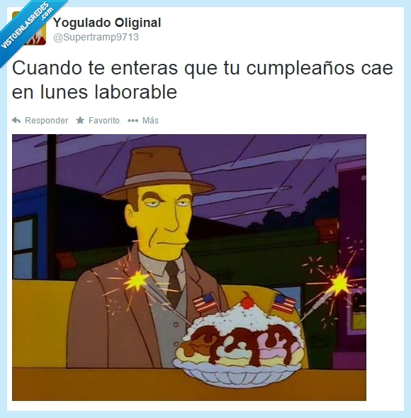 cumpleaños,lunes,clases,los simpson,red banner,fiestaca