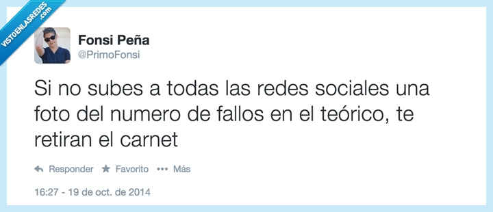 retirada,carnet,postureo,fallos,subir,foto,teorico,examen