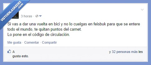 facebook,postureo,deporte,vuelta,bici,enterar,foto,subir,quita,puntos,carnet,codigo,circulacion